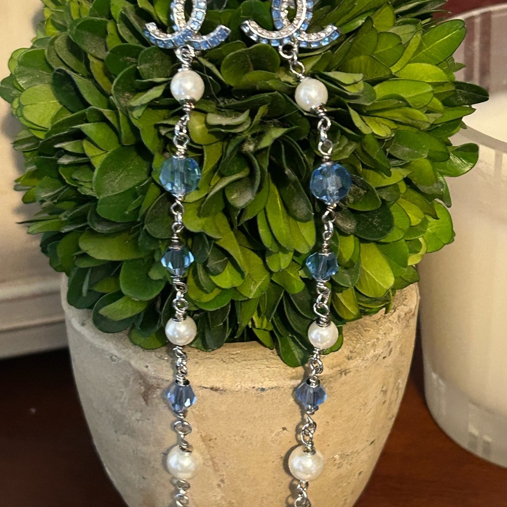 Authentic Chanel Crystal Earrings - Picture 3 of 8